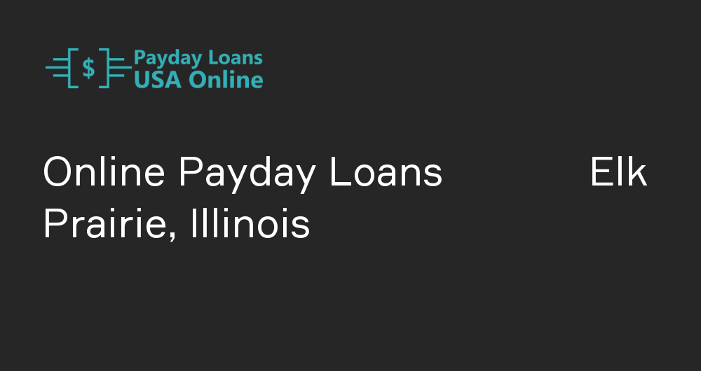 Online Payday Loans in Elk Prairie, Illinois