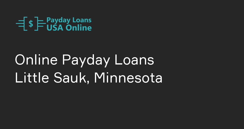 Online Payday Loans in Little Sauk, Minnesota