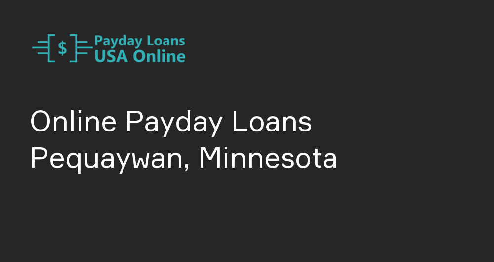 Online Payday Loans in Pequaywan, Minnesota